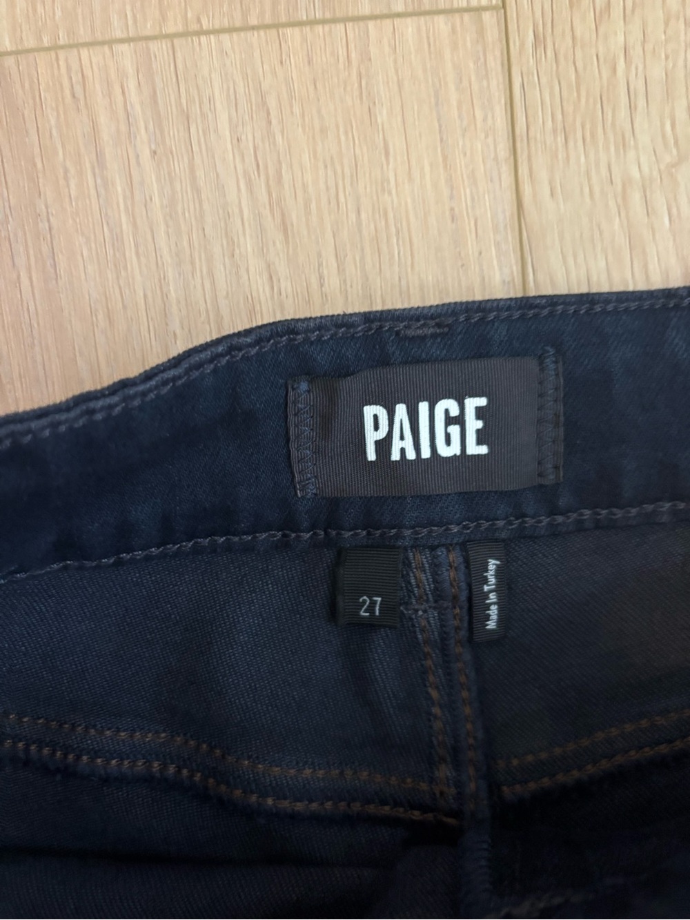 PAIGE Dark Blue Wide Leg Jeans - Picture 6 of 9